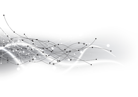 Vector white background abstract technology communication data Science.のイラスト素材