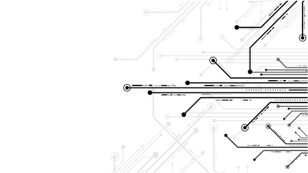 vector white background abstract technology communication data Scienceのイラスト素材