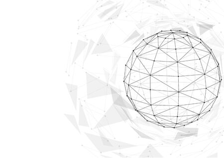 vector polygon background abstract technology communication data Scienceのイラスト素材