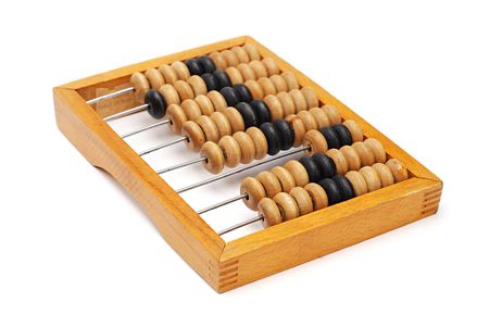 Old Abacus isolated on a white background