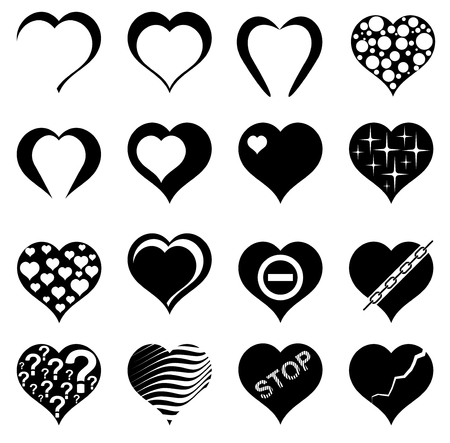 Abstract Heart. Set of Vector Illustrations. Abstract Heart. Set of Vector Illustrations.