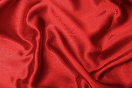 Rumpled Red Textile Textureの写真素材