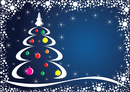 Christmas tree. Colorful vector background.のイラスト素材