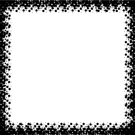 Black frame Illustration. Snowflake imitation for winter background.のイラスト素材