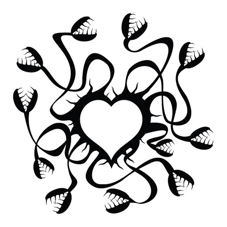 Abstract dangerous heart. のイラスト素材