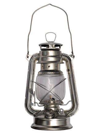 Oil lamp isolated on a white backgroundの写真素材