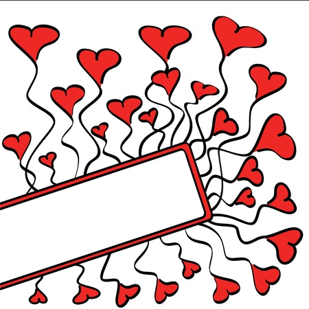 Abstract hearts vector illustration for use as background.のイラスト素材