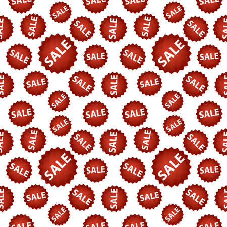 Seamless pattern with red sale signs over gold.のイラスト素材