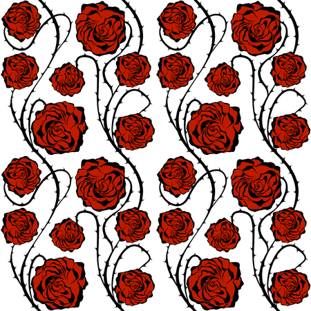 Red Roses over white.のイラスト素材