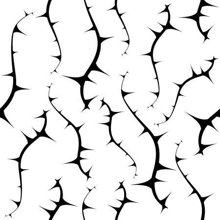 Bush. Floral Seamless Black and White Vector Backgroundのイラスト素材