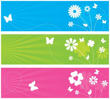 Floral Banner Designのイラスト素材