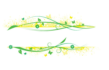 Floral Bannerのイラスト素材