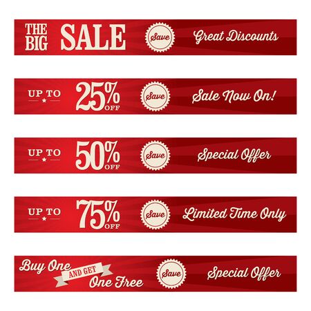 red sale bannerのイラスト素材