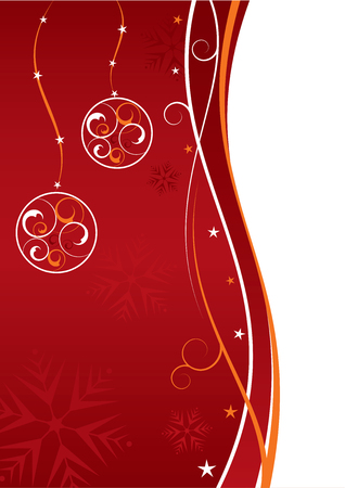 Christmas background with baublesのイラスト素材