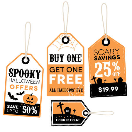 A set of Halloween themed price labelsのイラスト素材