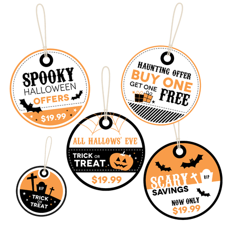 A set of Halloween themed price labelsのイラスト素材