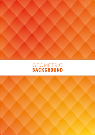 A geometric abstract background design in orange and yellowのイラスト素材