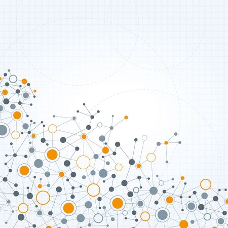 A modern, technical background with a network themeのイラスト素材