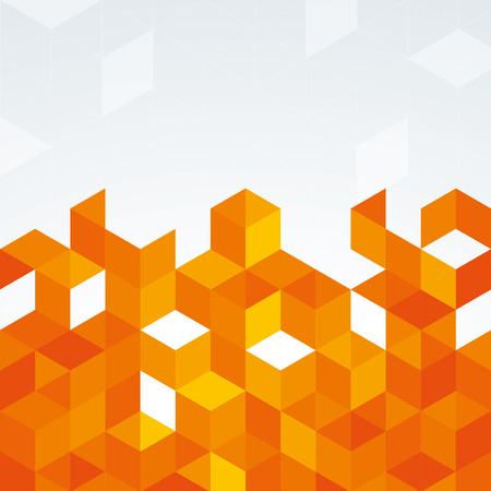 An orange abstract geometric design with trianglesのイラスト素材