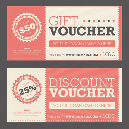 Retail promotional gift and discount voucherのイラスト素材