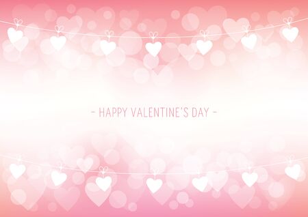 A bokeh style design with hearts for Valentineâs Dayのイラスト素材