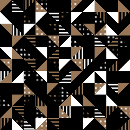 A modern geometric background design in gold and blackのイラスト素材