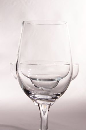 empty wine glassの写真素材