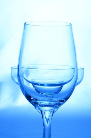 empty wine glassの写真素材
