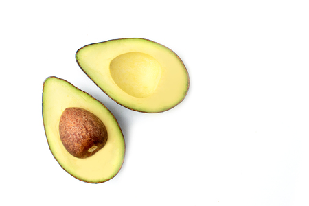 Avocado isolated on whiteの写真素材
