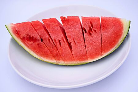Sliced red watermelon.の写真素材