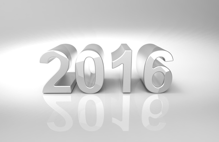 new year text silver 2016
