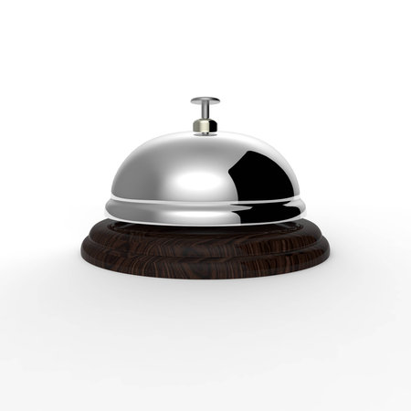 Service bell isolated on white backgroundの写真素材