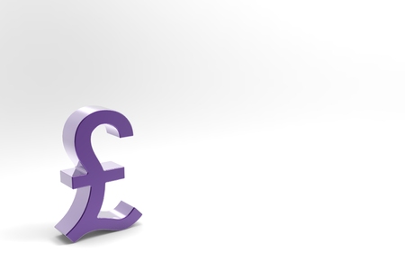 Pound symbol isolated on a white backgroundの写真素材