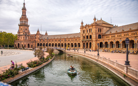 Plaza de Espana, Sivillaのeditorial素材