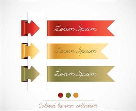 Colored banner collectionのイラスト素材