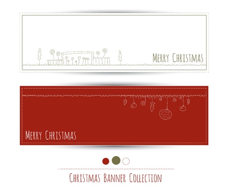 Christmas banner collectionのイラスト素材