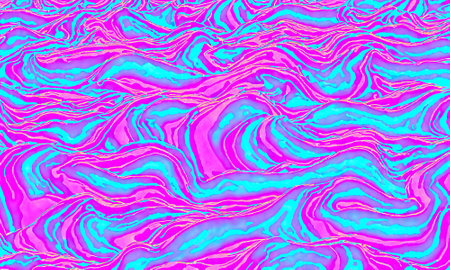 Seamless 80s holographic pink and blue frosted molten waves background texture. iridescent abstract neon vaporwave aesthetic surreal wavy marble pattern. generative ai, generative, aiの素材