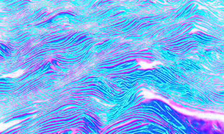 Seamless 80s holographic pink and blue frosted molten waves background texture. iridescent abstract neon vaporwave aesthetic surreal wavy marble pattern. generative ai, generative, aiの素材