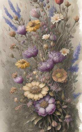 flowers, plants, botanical, green, flower, generative ai, aiの素材