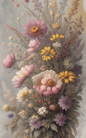 flowers, plants, botanical, green, flower, generative ai, aiの素材