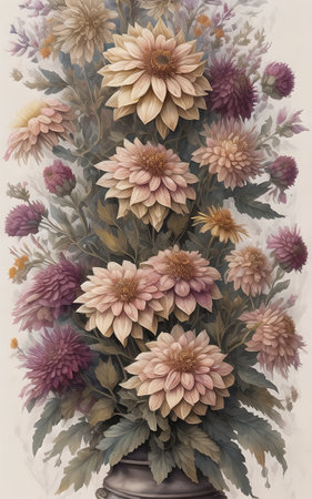 flowers, plants, botanical, green, flower, generative ai, aiの素材