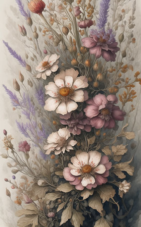 flowers, plants, botanical, green, flower, generative ai, aiの素材
