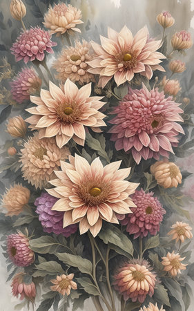 flowers, plants, botanical, green, flower, generative ai, aiの素材