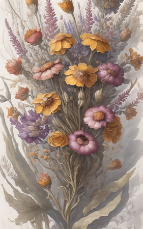 flowers, plants, botanical, green, flower, generative ai, aiの素材