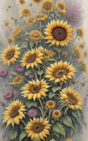 flowers, plants, botanical, green, flower, generative ai, aiの素材