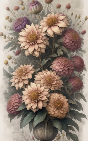 flowers, plants, botanical, green, flower, generative ai, aiの素材