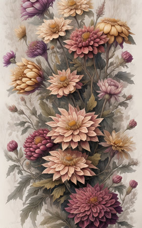 flowers, plants, botanical, green, flower, generative ai, aiの素材