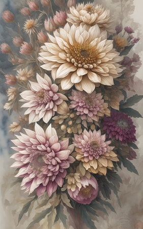 flowers, plants, botanical, green, flower, generative ai, aiの素材
