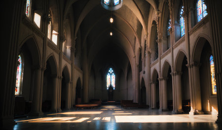 anime cathedral, church, generative ai, generative, aiの素材