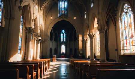 anime cathedral, church, generative ai, generative, aiの素材